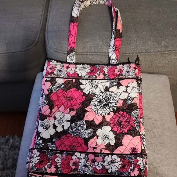 Floral Tote Bag - Pink and Black - Picture 3 of 3